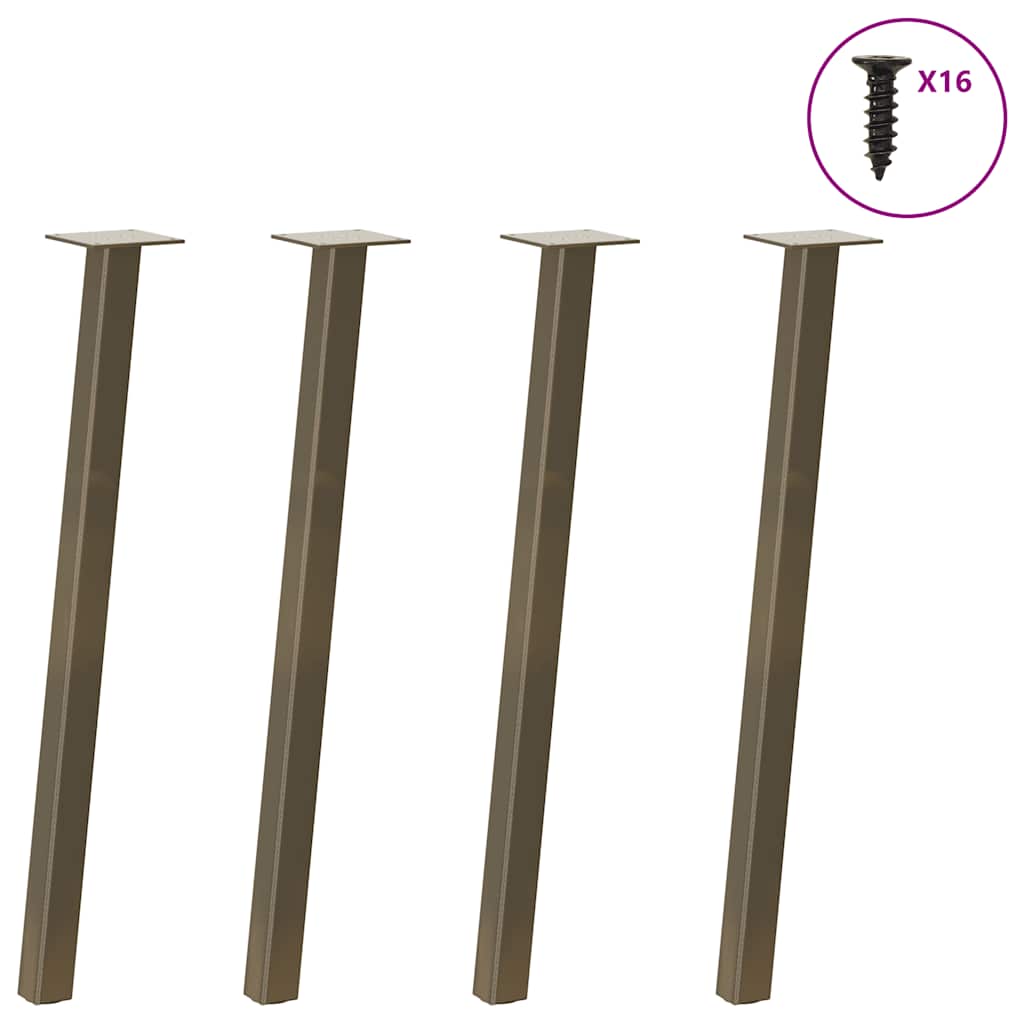 Console Table Legs 4 pcs Natural Steel 72 cm Steel