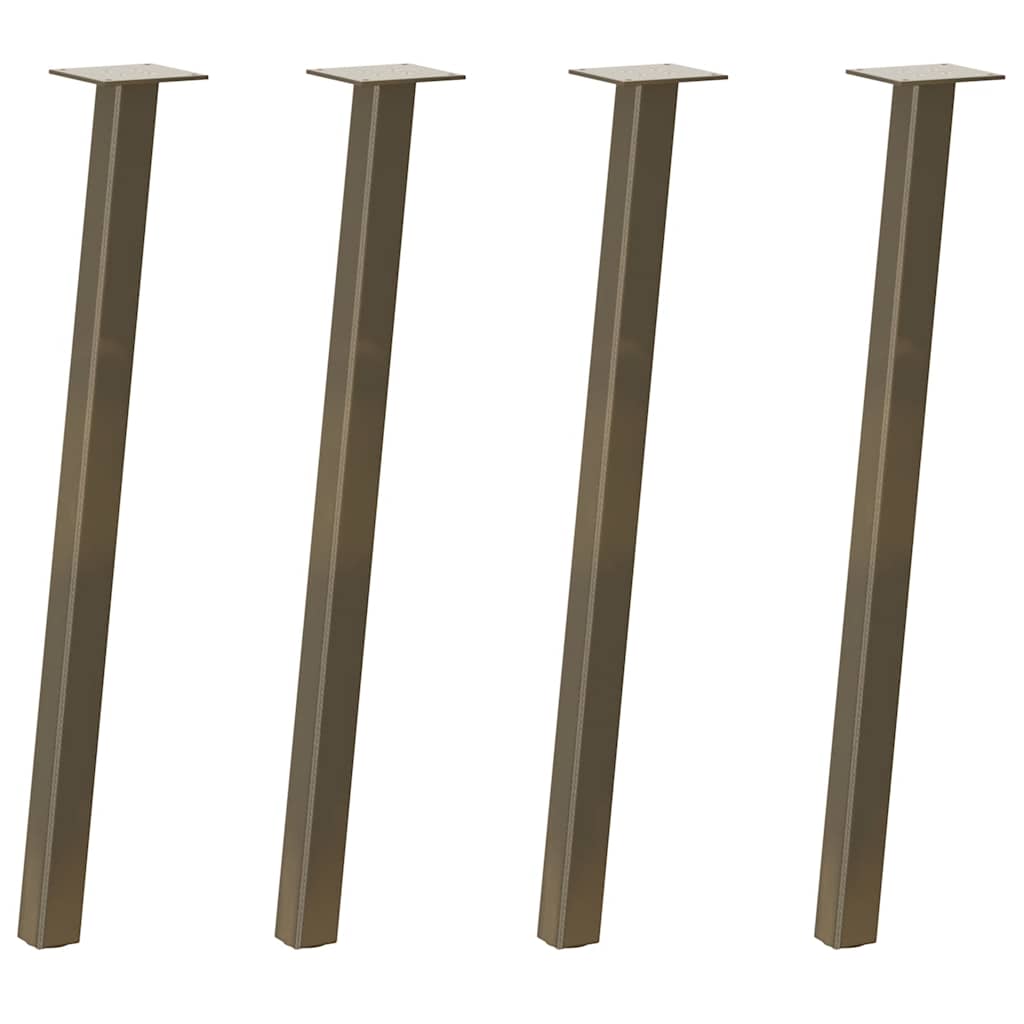 Console Table Legs 4 pcs Natural Steel 72 cm Steel