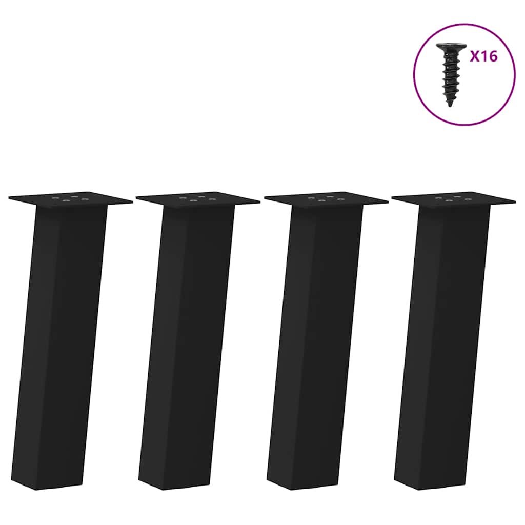 Coffee Table Legs 4 pcs Black 42 cm Steel