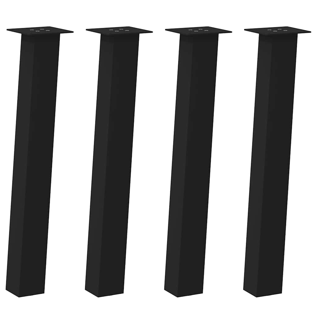 Console Table Legs 4 pcs Black 72 cm Steel