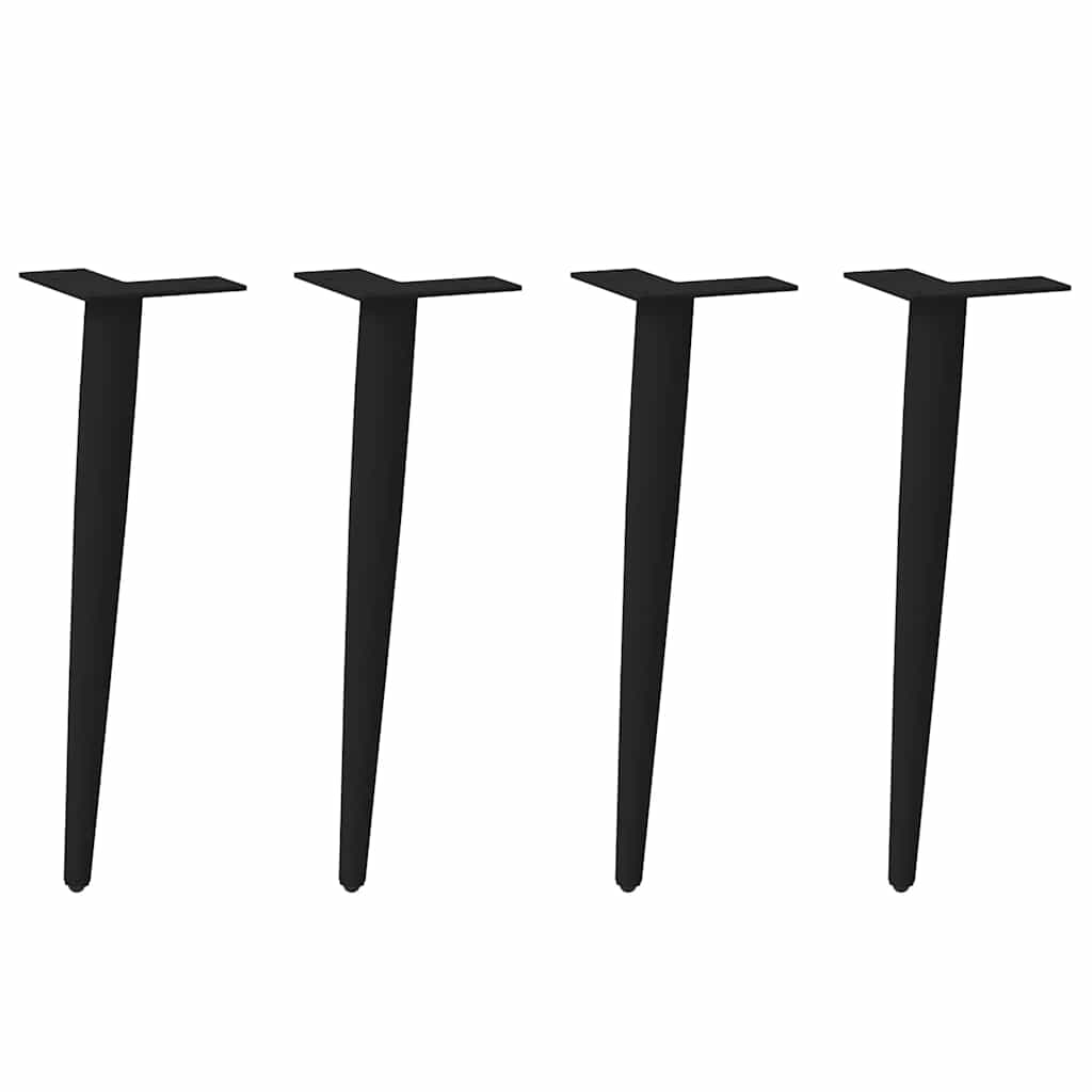 Coffee Table Legs Conical Shape 4 pcs Black 30-31 cm Steel