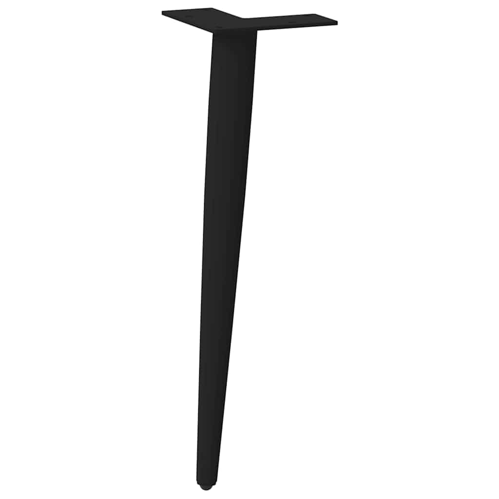 Coffee Table Legs Conical Shape 4 pcs Black 30-31 cm Steel