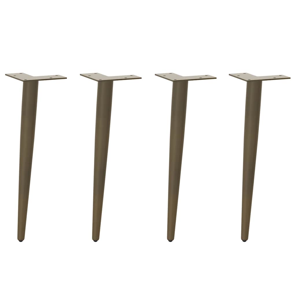 Coffee Table Legs Conical Shape 4 pcs Natural Steel 30-31 cm Steel