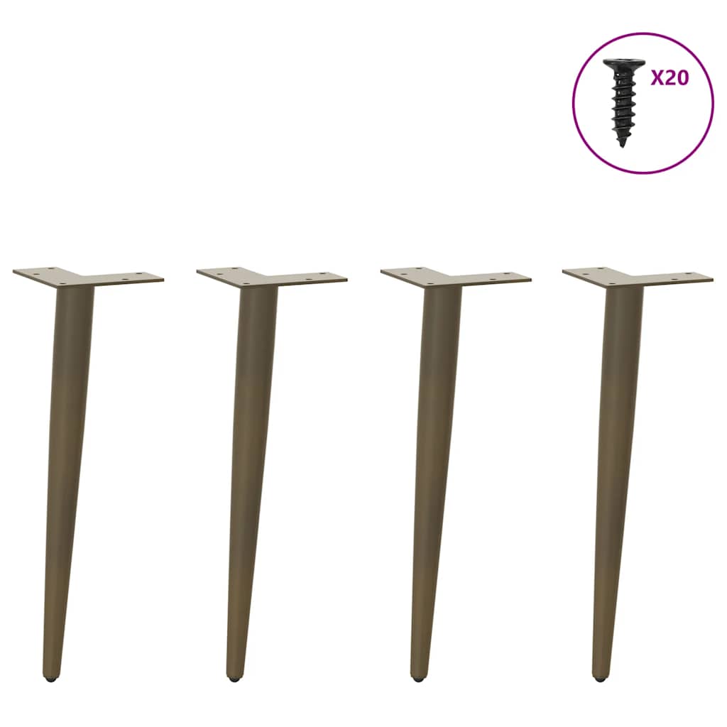 Coffee Table Legs Conical Shape 4 pcs Natural Steel 30-31 cm Steel