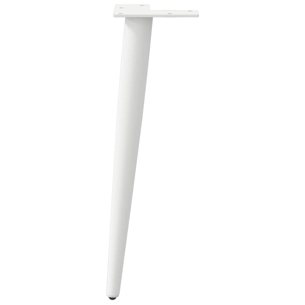 Coffee Table Legs Conical Shape 4 pcs White 42-43 cm Steel