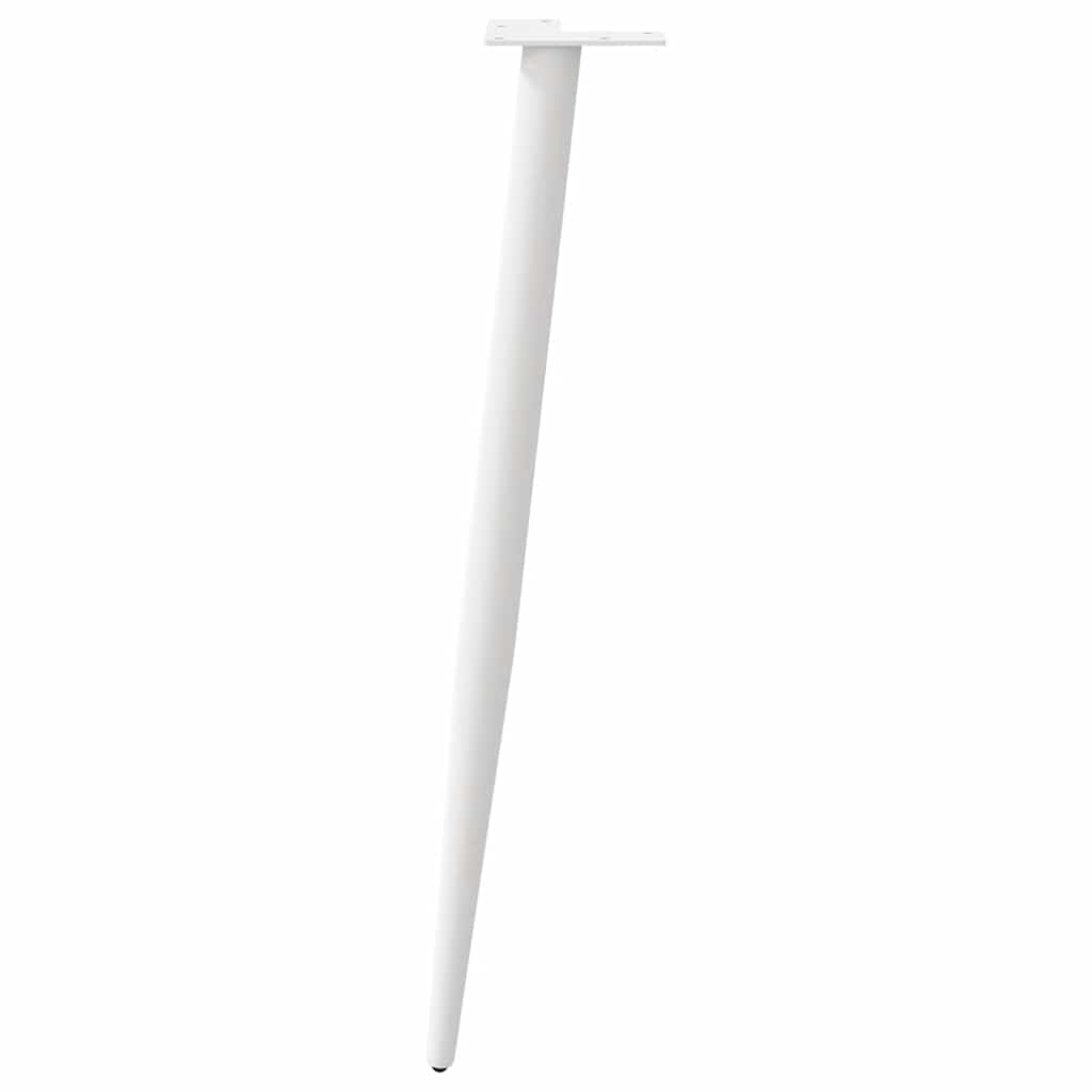 Console Table Legs Conical Shape 4 pcs White 72-73 cm Steel