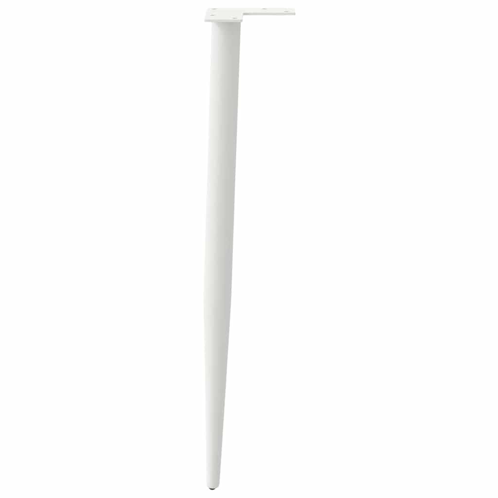 Console Table Legs Conical Shape 4 pcs White 72-73 cm Steel