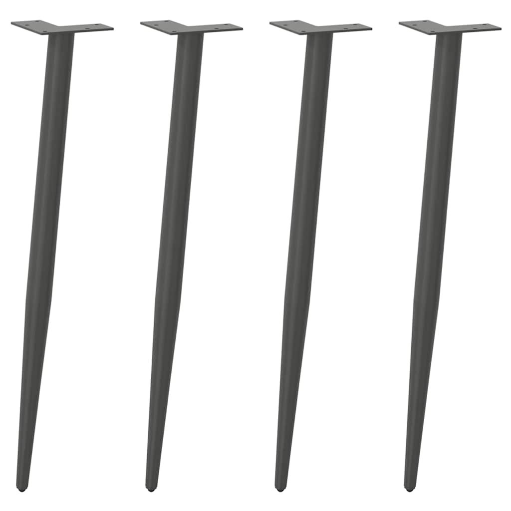 Console Table Legs Conical Shape 4 pcs Anthracite 72-73 cm Steel