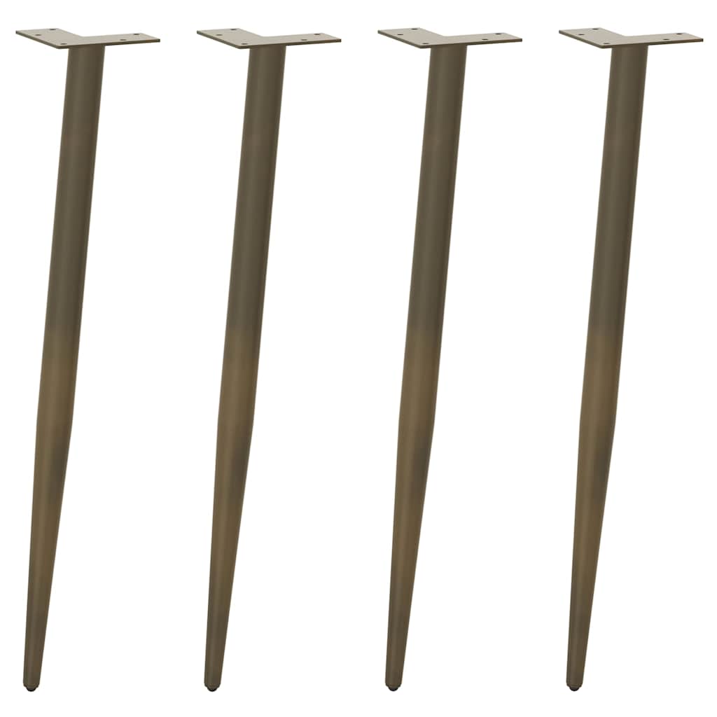Console Table Legs Conical Shape 4 pcs Natural Steel 72-73 cm Steel