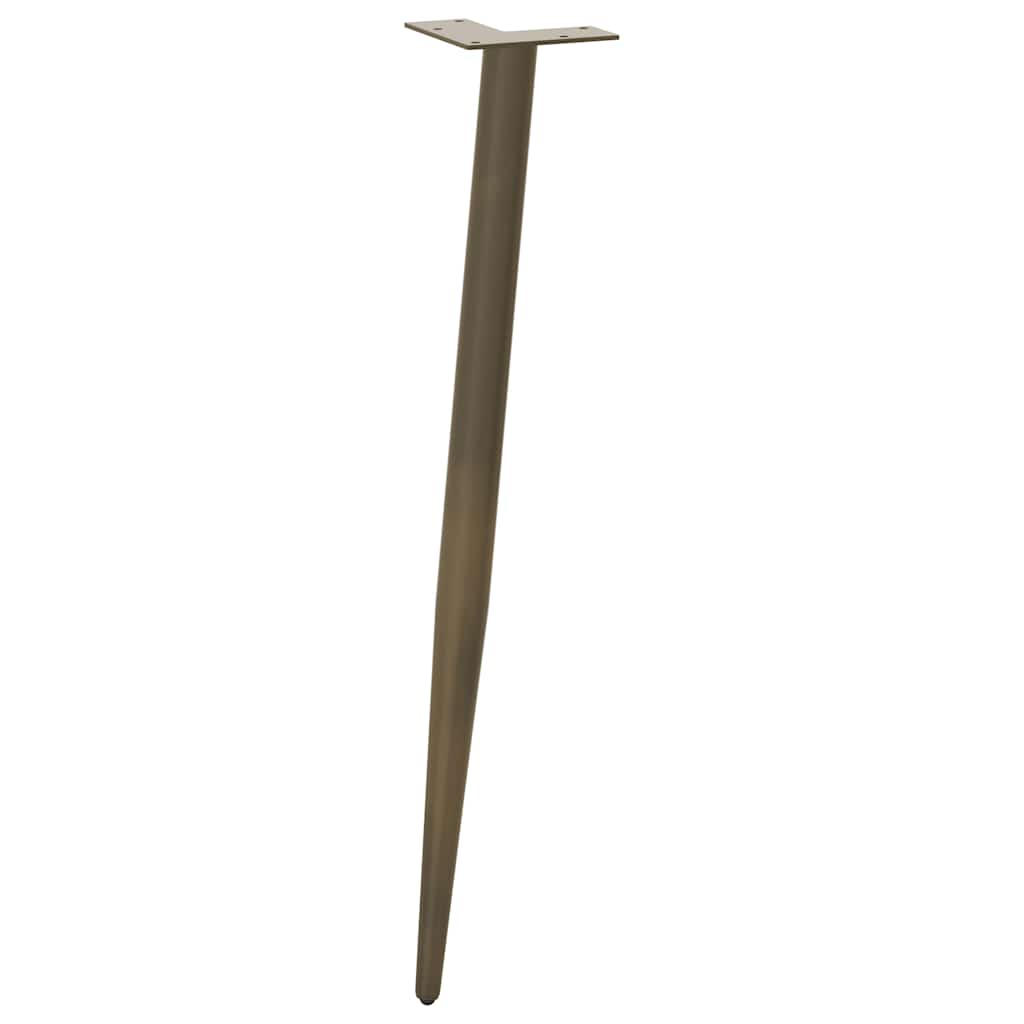 Console Table Legs Conical Shape 4 pcs Natural Steel 72-73 cm Steel