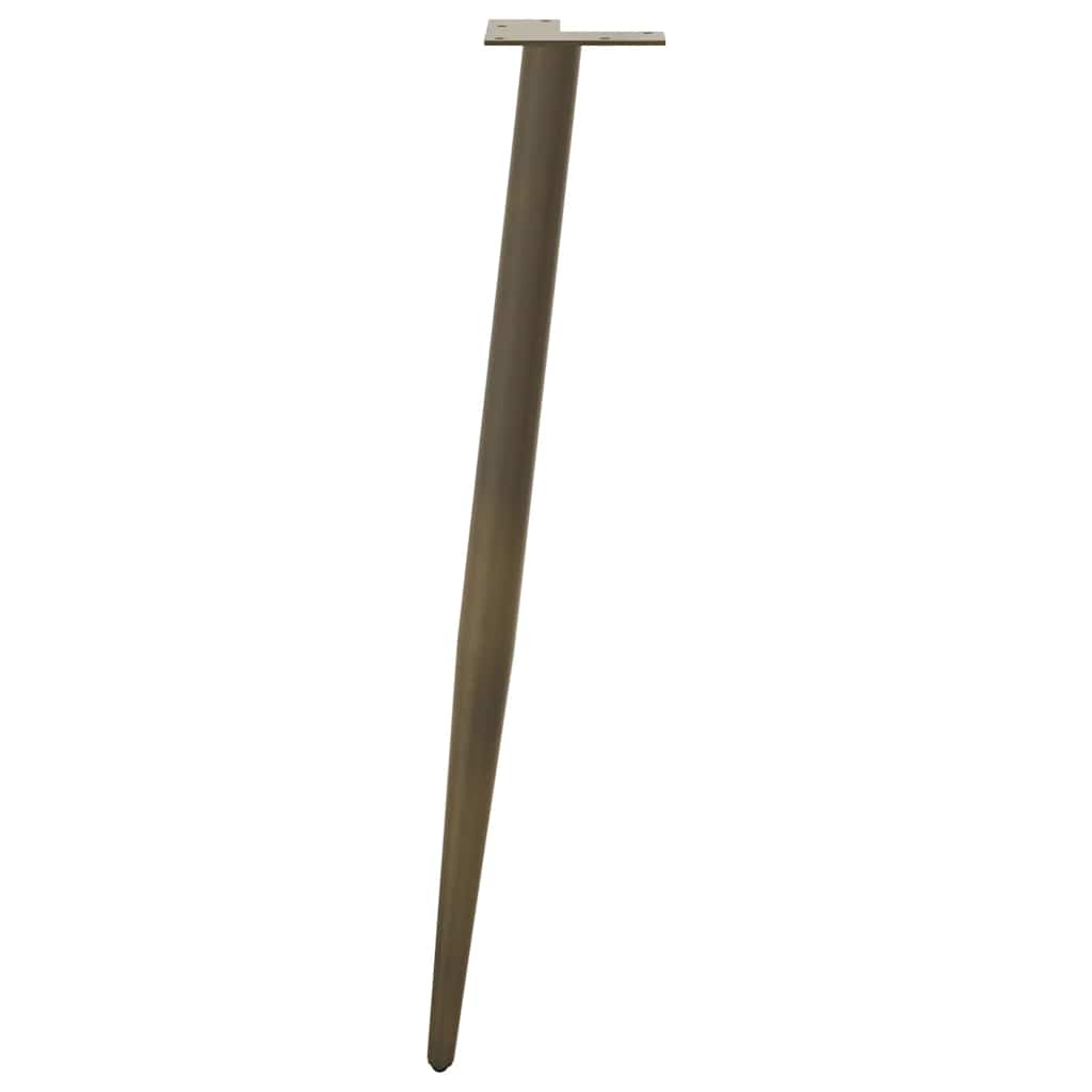 Console Table Legs Conical Shape 4 pcs Natural Steel 72-73 cm Steel