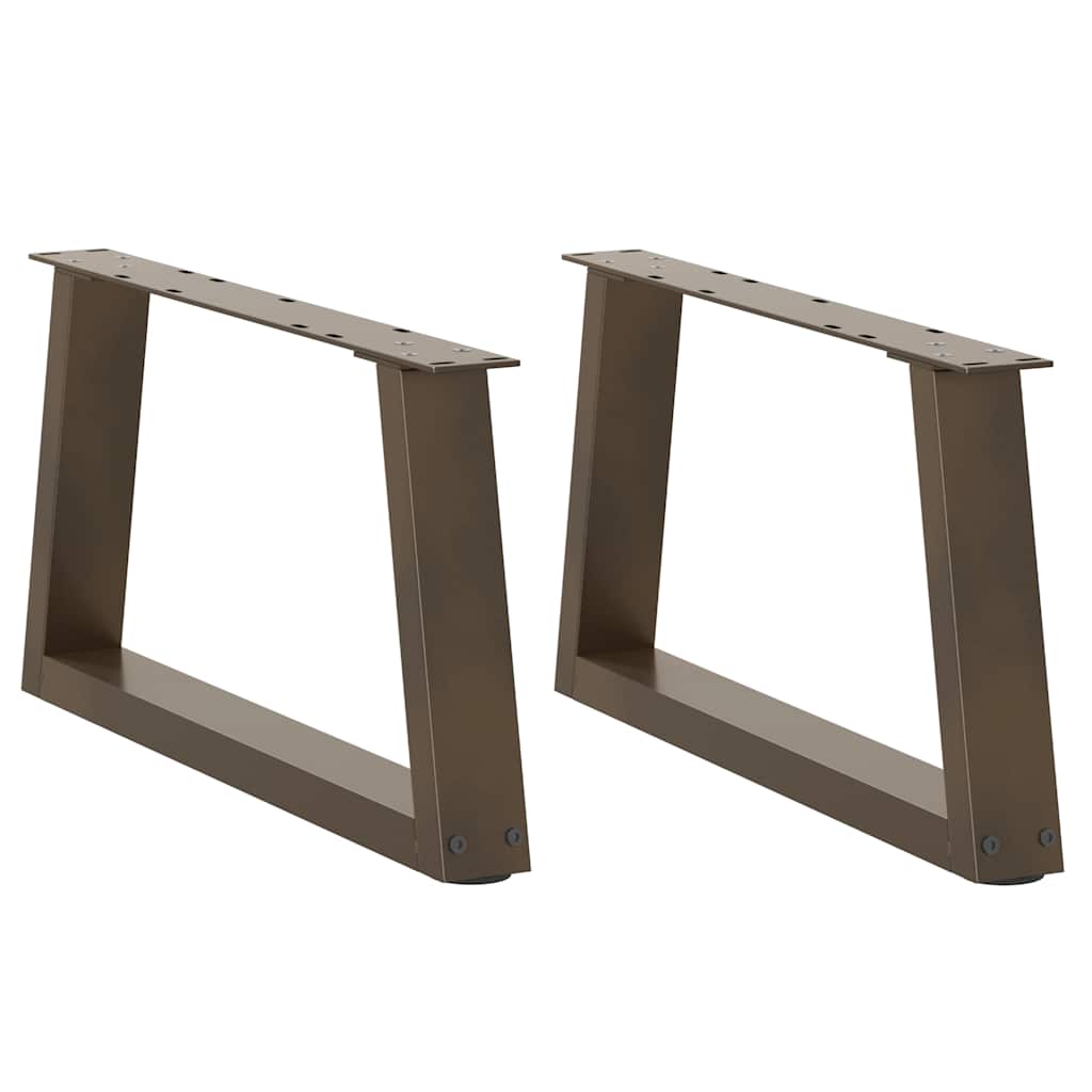 Coffee Table Legs V-Shape 2 pcs Natural Steel 50x(30-31.3) cm Steel