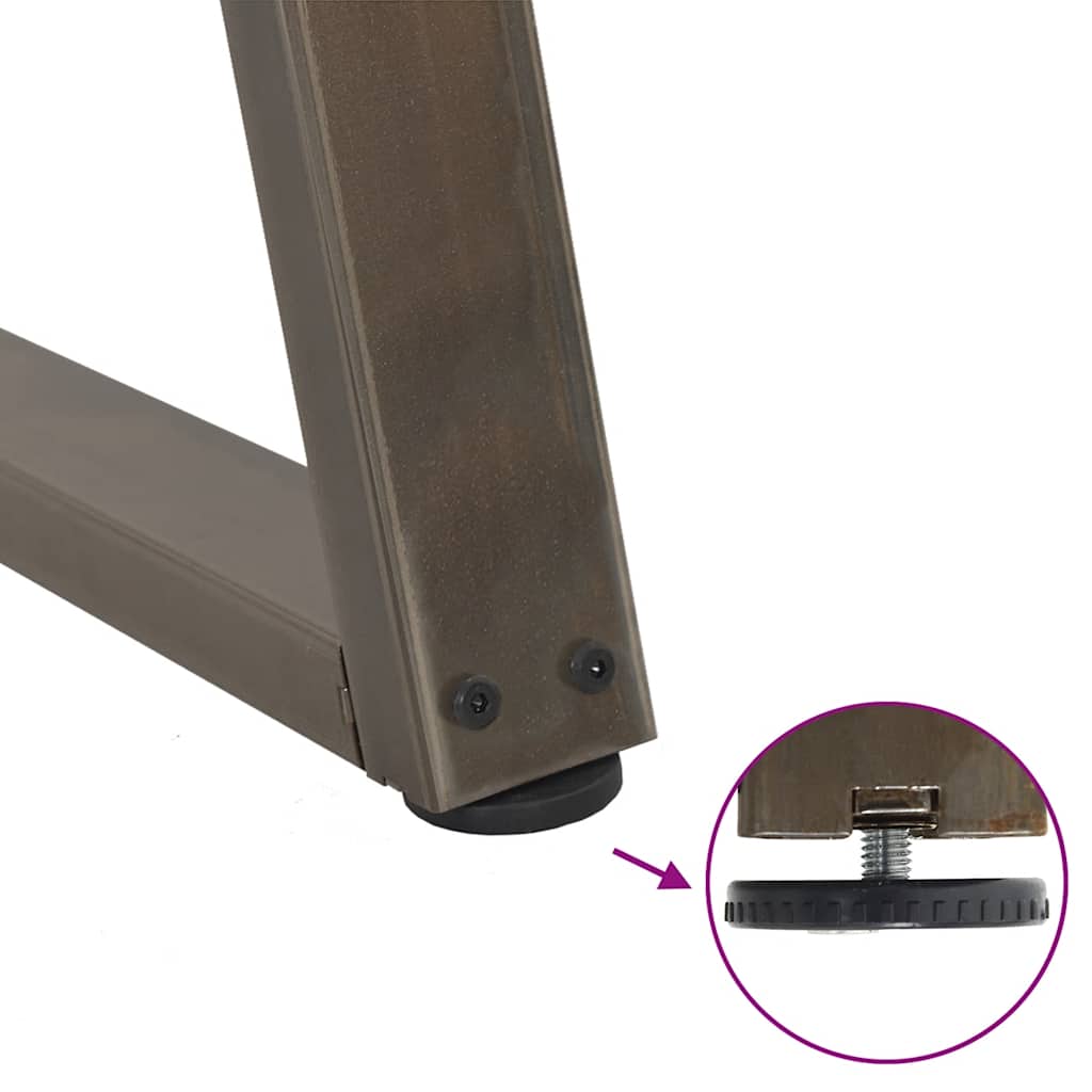 Coffee Table Legs V-Shape 2 pcs Natural Steel 50x(30-31.3) cm Steel