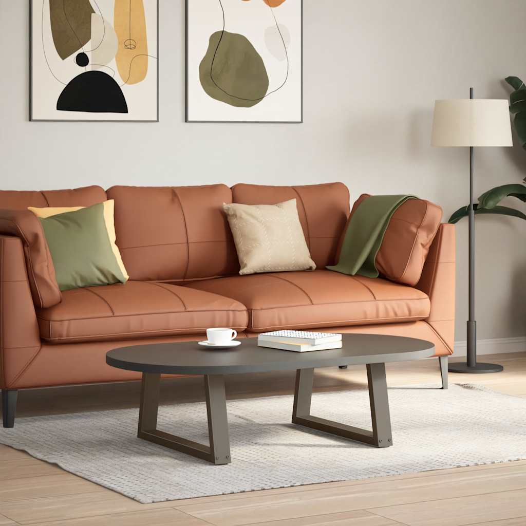 Coffee Table Legs V-Shape 2 pcs Natural Steel 60x(30-31.3) cm Steel