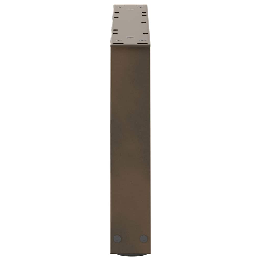 Coffee Table Legs V-Shape 2 pcs Natural Steel 60x(30-31.3) cm Steel