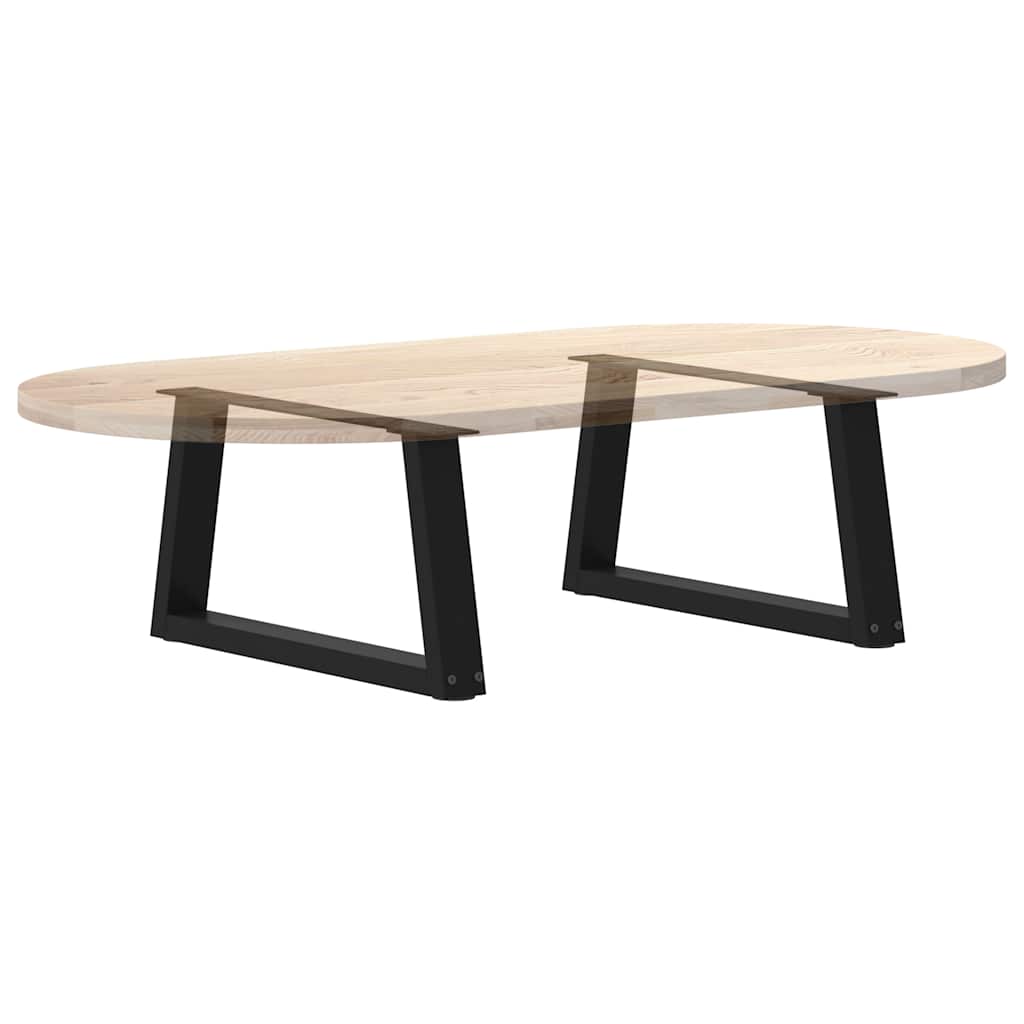 Coffee Table Legs V-Shape 2 pcs Black 70x(30-31.3) cm Steel