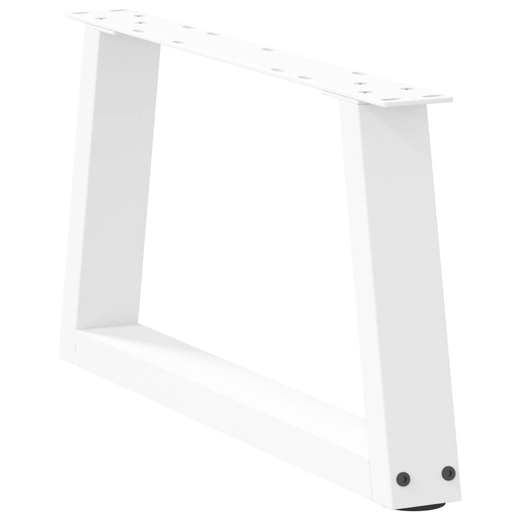 Coffee Table Legs V-Shape 2 pcs White 70x(30-31.3) cm Steel