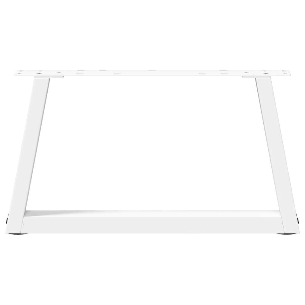 Coffee Table Legs V-Shape 2 pcs White 70x(30-31.3) cm Steel