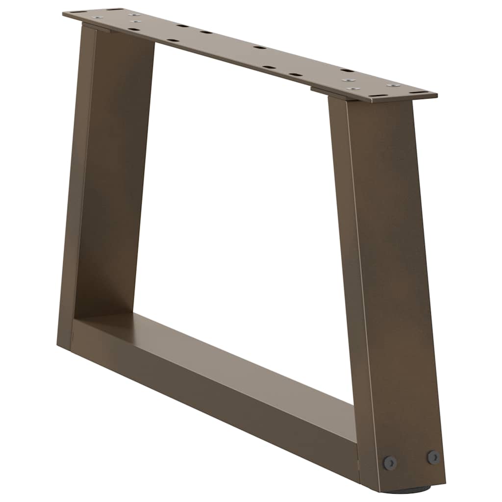 Coffee Table Legs V-Shape 2 pcs Natural Steel 70x(30-31.3) cm Steel