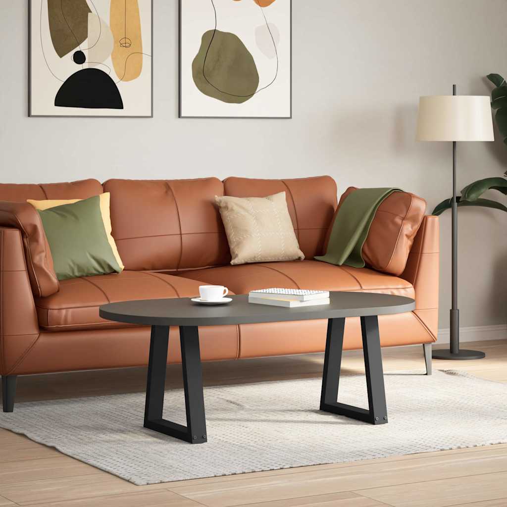 Dining Table Leg | Set of 2 | Black | Powder-coated steel | Medium