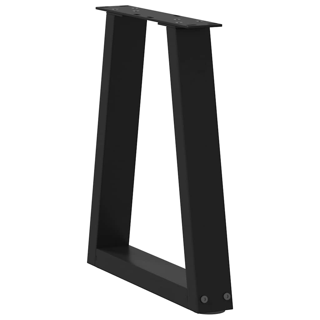 Dining Table Leg | Set of 2 | Black | Powder-coated steel | Medium