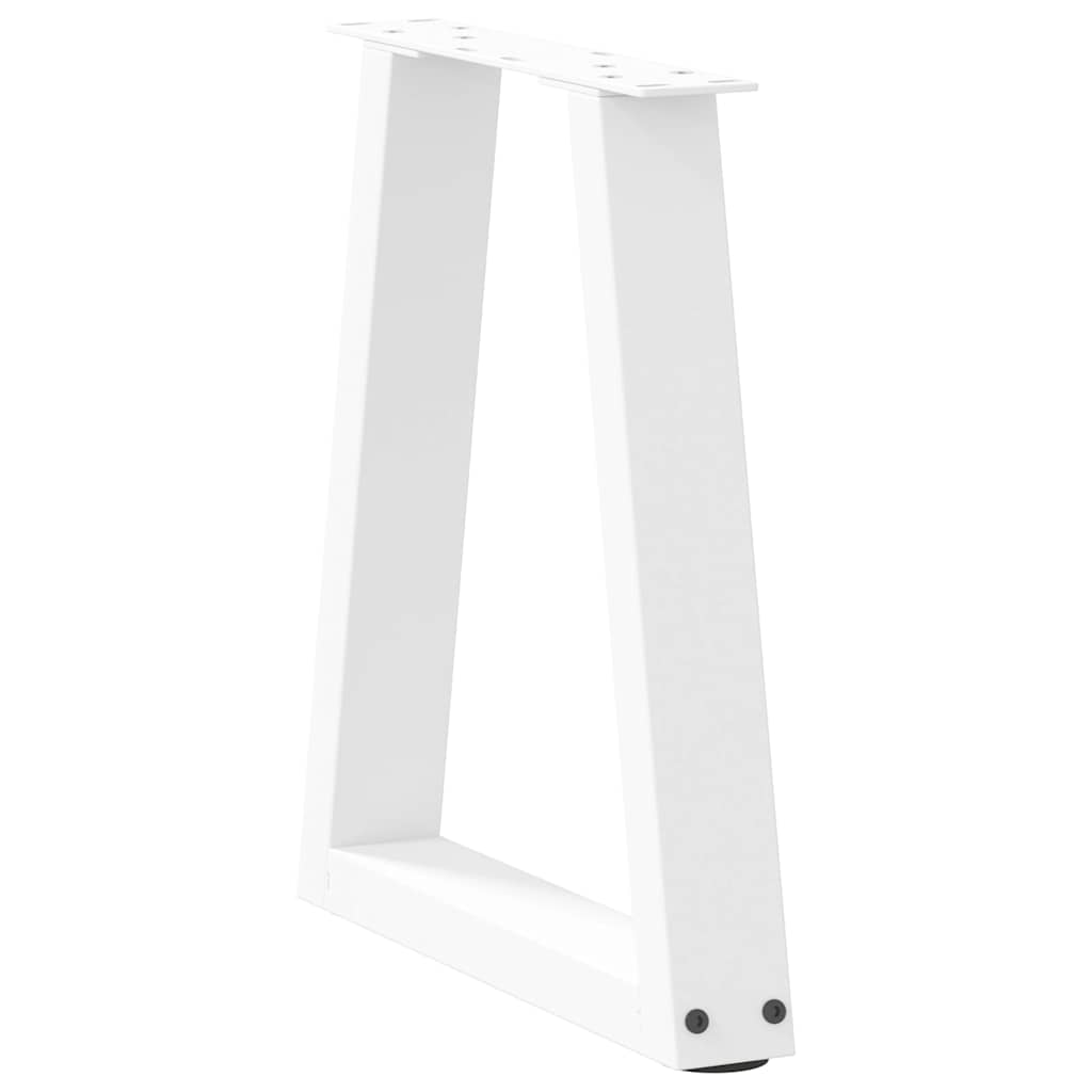 Coffee Table Legs V-Shape 2 pcs White 38x(42-43.3) cm Steel