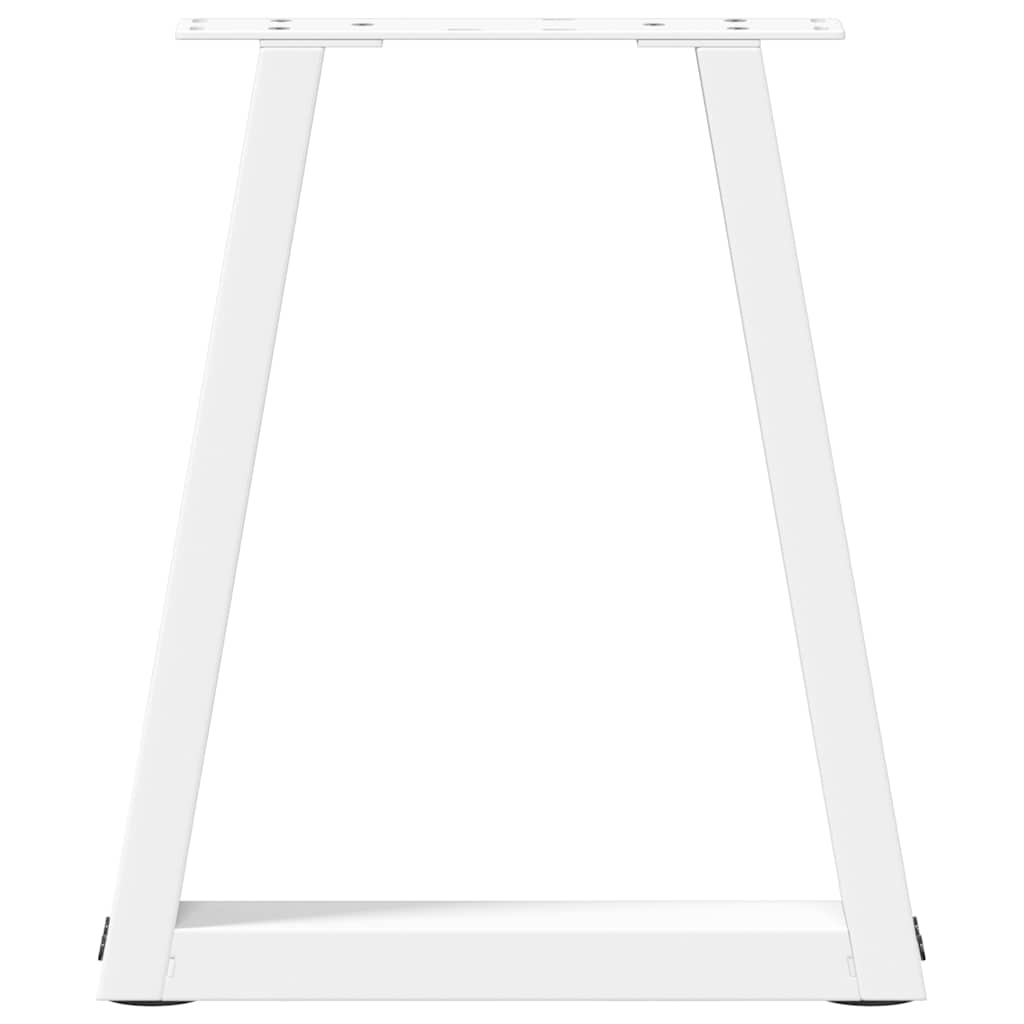 Coffee Table Legs V-Shape 2 pcs White 38x(42-43.3) cm Steel