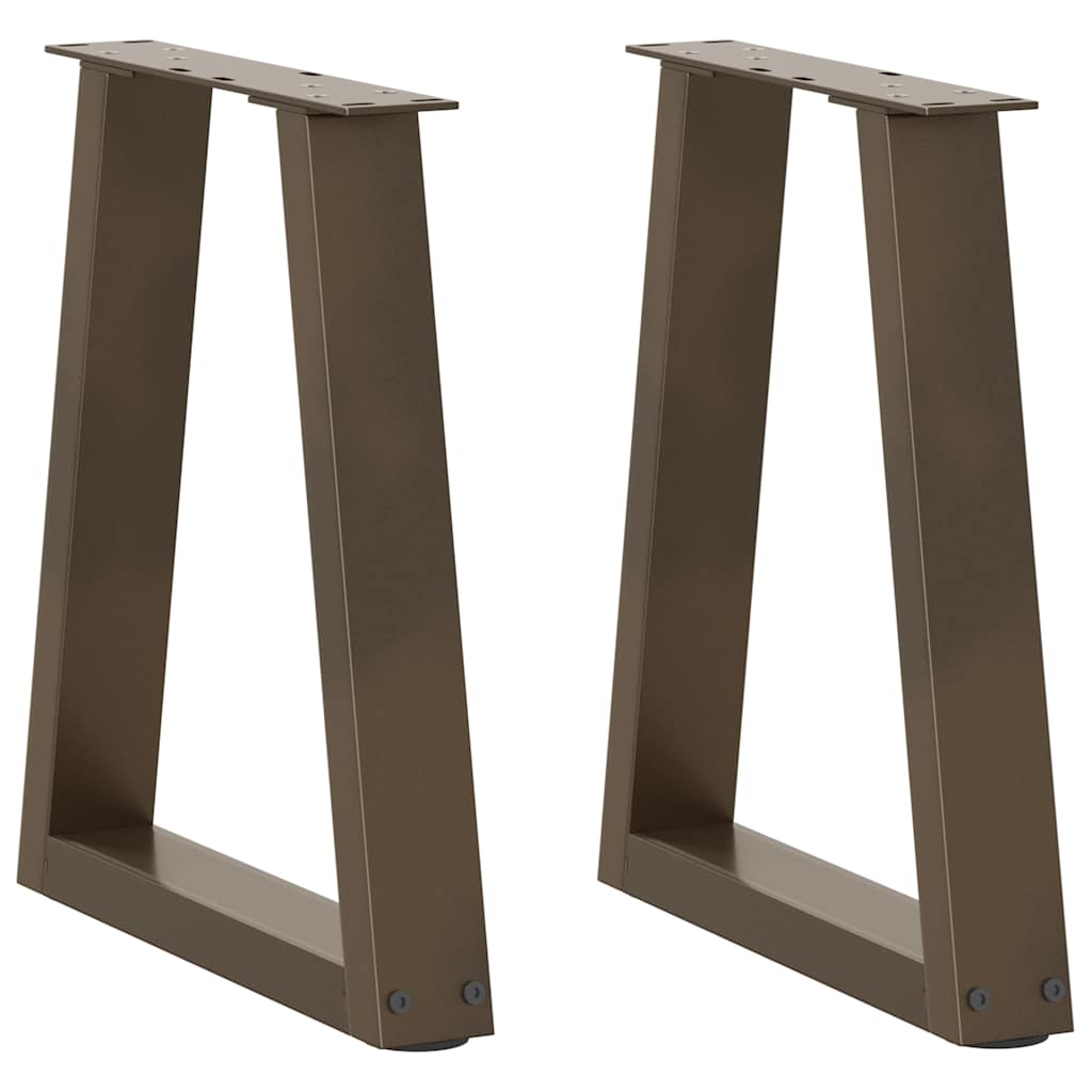 Coffee Table Legs V-Shape 2 pcs Natural Steel 38x(42-43.3) cm Steel