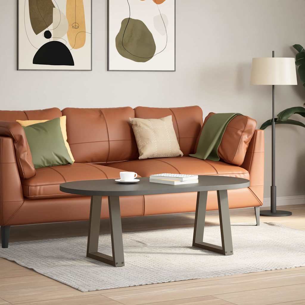 Coffee Table Legs V-Shape 2 pcs Natural Steel 38x(42-43.3) cm Steel