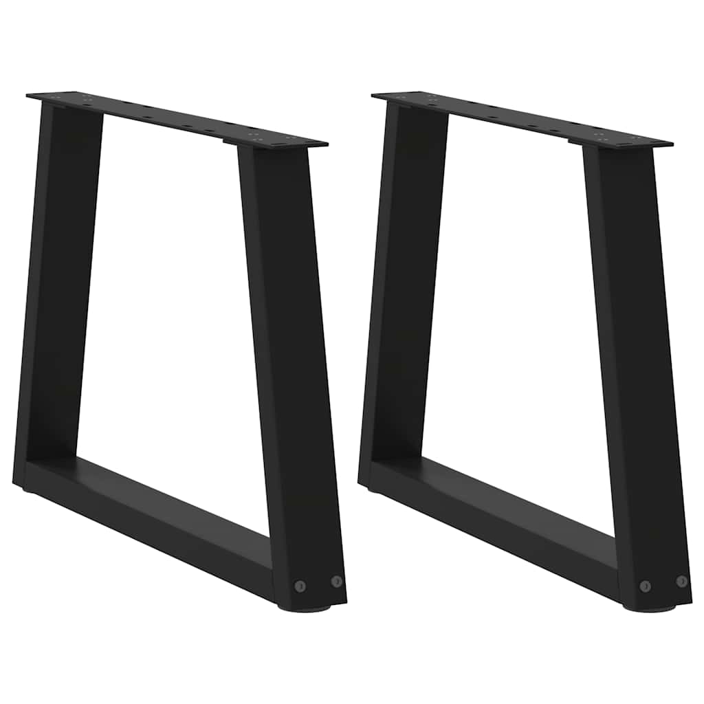 Coffee Table Legs V-Shape 2 pcs Black 50x(42-43.3) cm Steel