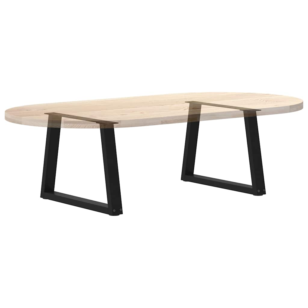 Coffee Table Legs V-Shape 2 pcs Black 50x(42-43.3) cm Steel