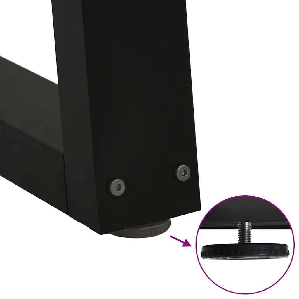 Coffee Table Legs V-Shape 2 pcs Black 50x(42-43.3) cm Steel