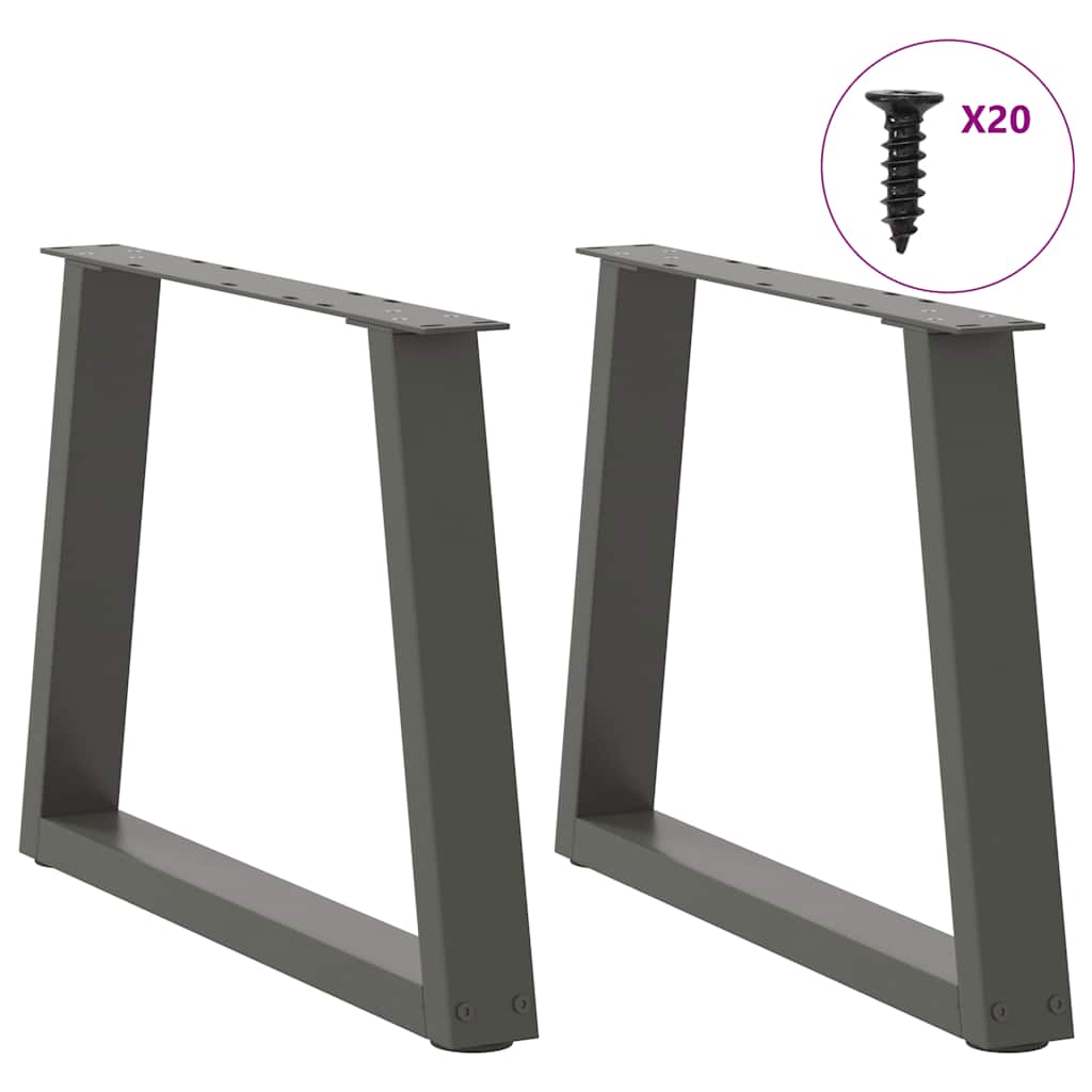 Coffee Table Legs V-Shape 2 pcs Anthracite 50x(42-43.3) cm Steel
