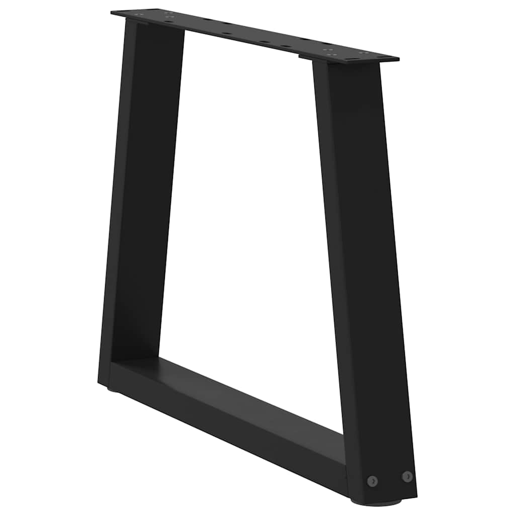 Coffee Table Legs V-Shape 2 pcs Black 60x(42-43.3) cm Steel