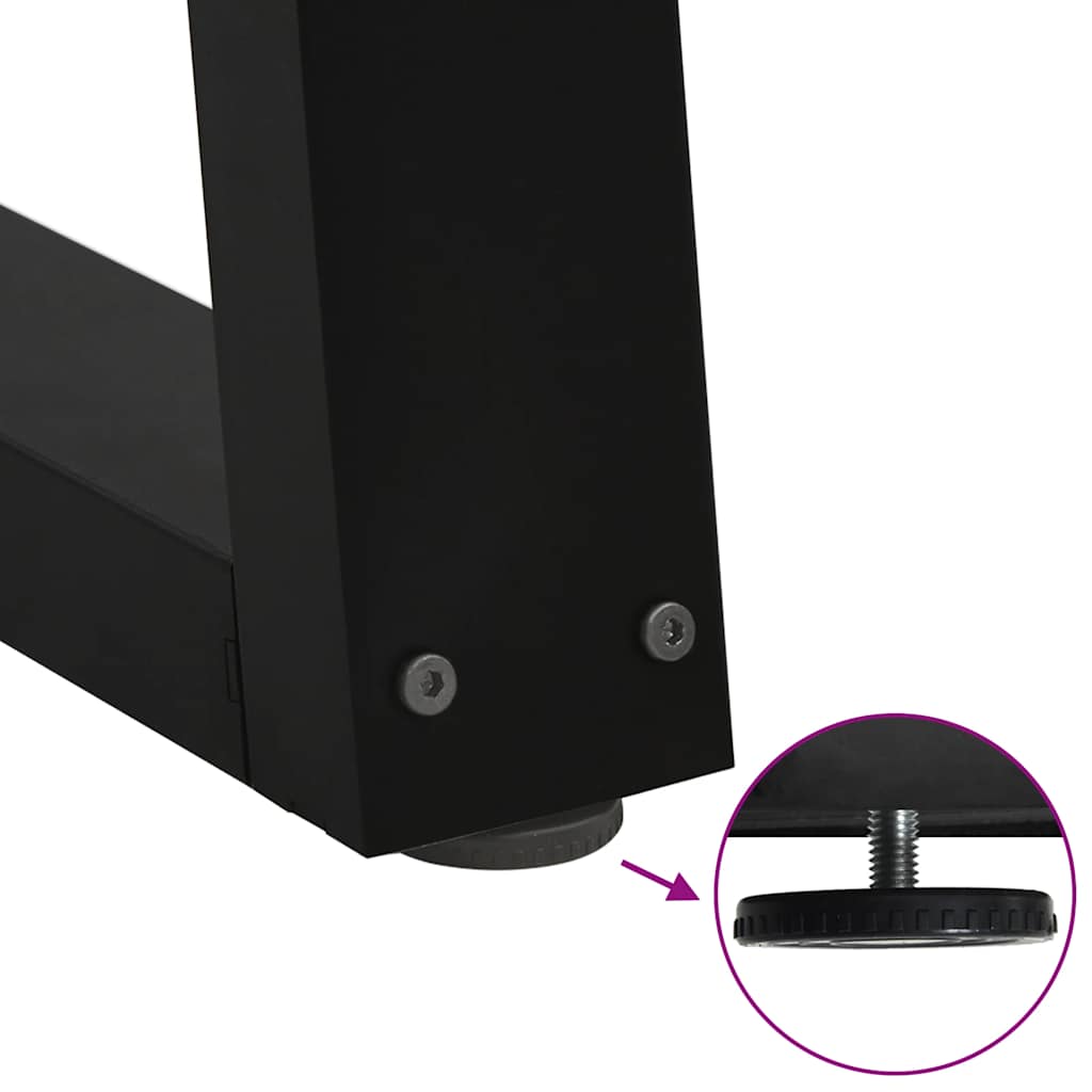Coffee Table Legs V-Shape 2 pcs Black 60x(42-43.3) cm Steel
