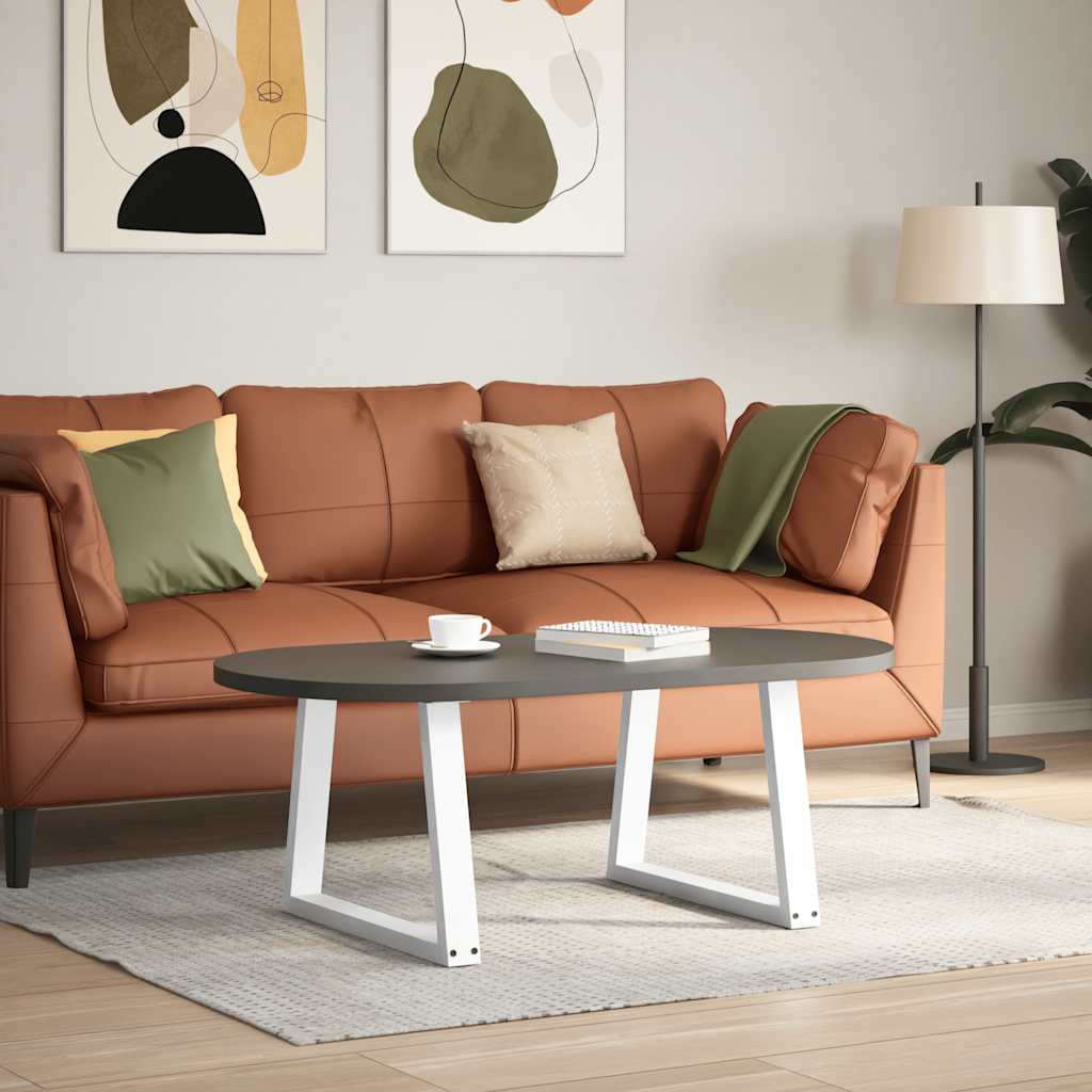 Coffee Table Legs V-Shape 2 pcs Natural Steel 60x(42-43.3) cm Steel