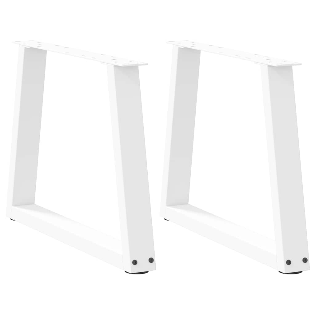 Coffee Table Legs V-Shape 2 pcs White 70x(42-43.3) cm Steel
