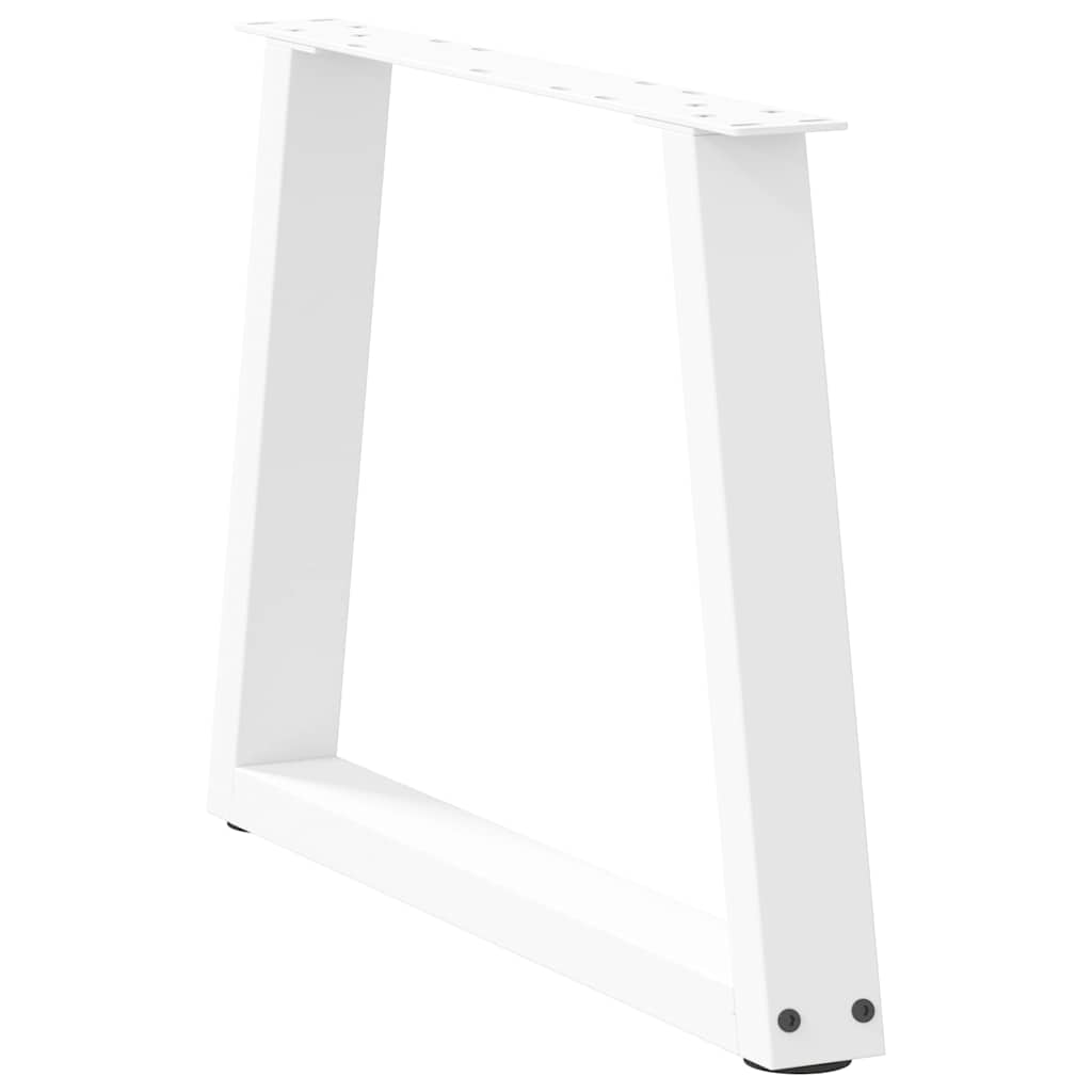 Coffee Table Legs V-Shape 2 pcs White 70x(42-43.3) cm Steel