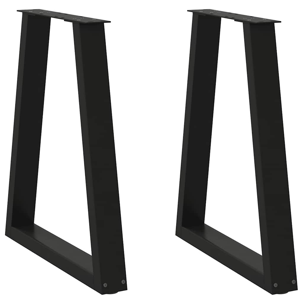 Coffee Table Leg | Set of 2 | Black | Powder-coated steel | 60 cm x 72 cm