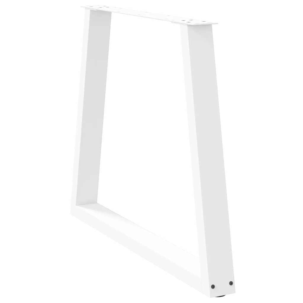 Dining Table Legs V-Shape 2 pcs White 70x(72-73.3) cm Steel
