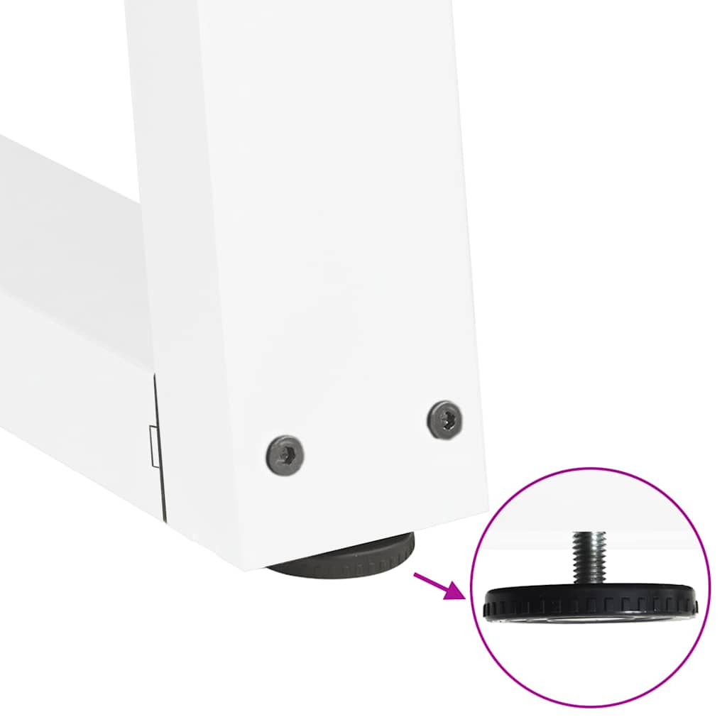 Dining Table Legs V-Shape 2 pcs White 70x(72-73.3) cm Steel