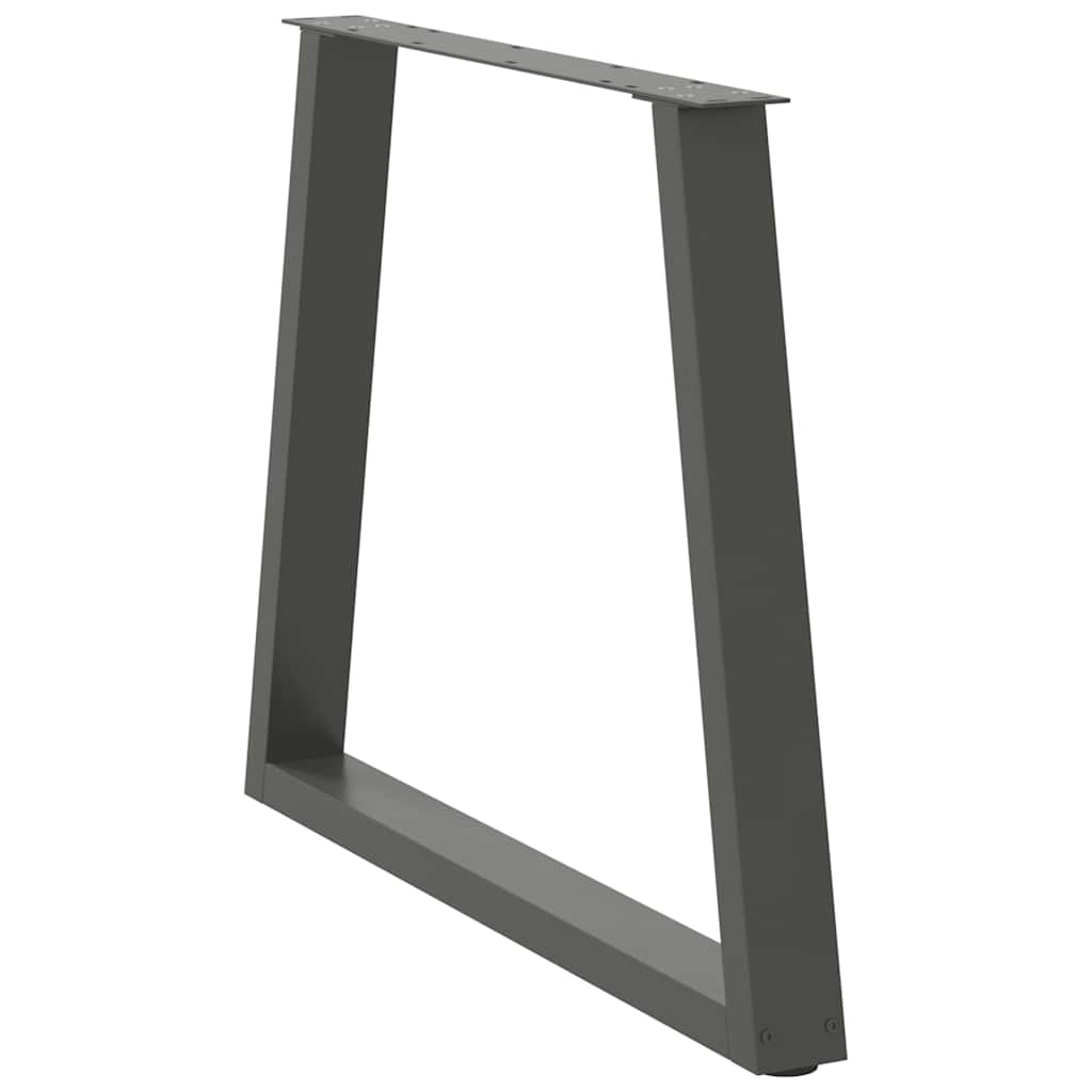 Dining Table Legs V-Shape 2 pcs Anthracite 70x(72-73.3) cm Steel