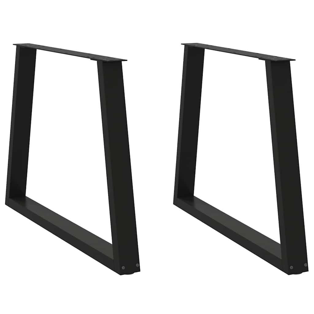Dining Table Legs V-Shape 2 pcs Black 90x(72-73.3) cm Steel