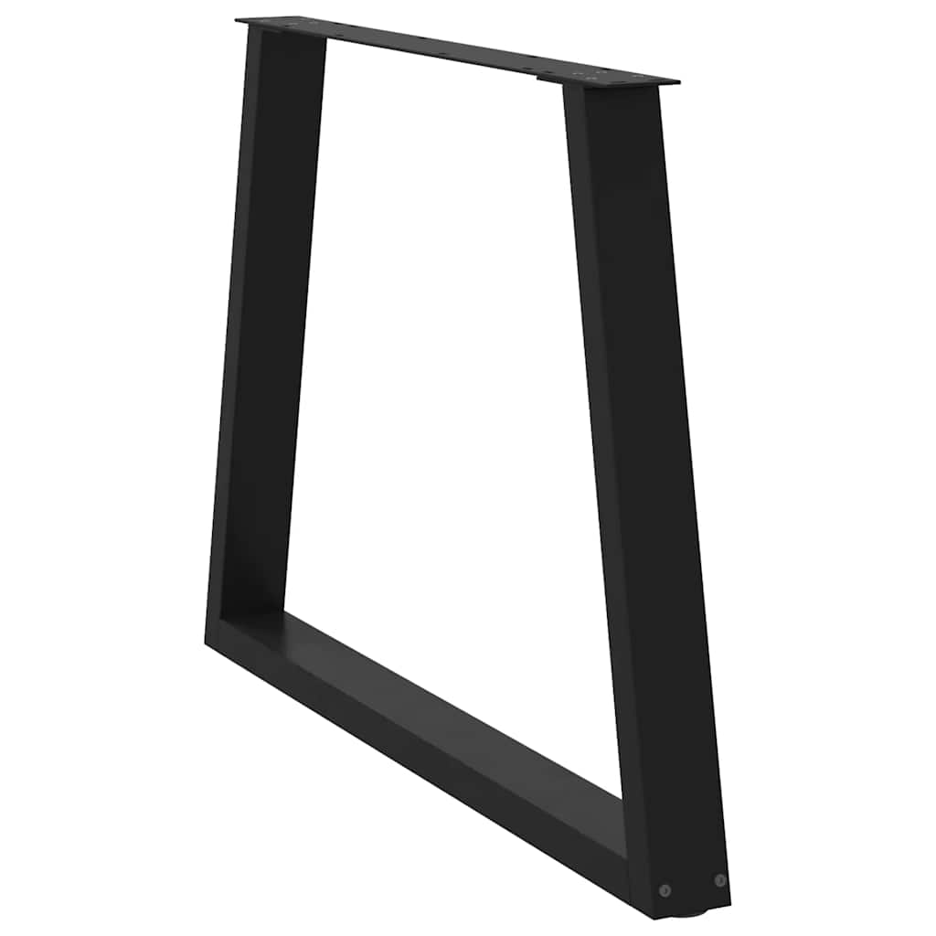 Dining Table Legs V-Shape 2 pcs Black 90x(72-73.3) cm Steel