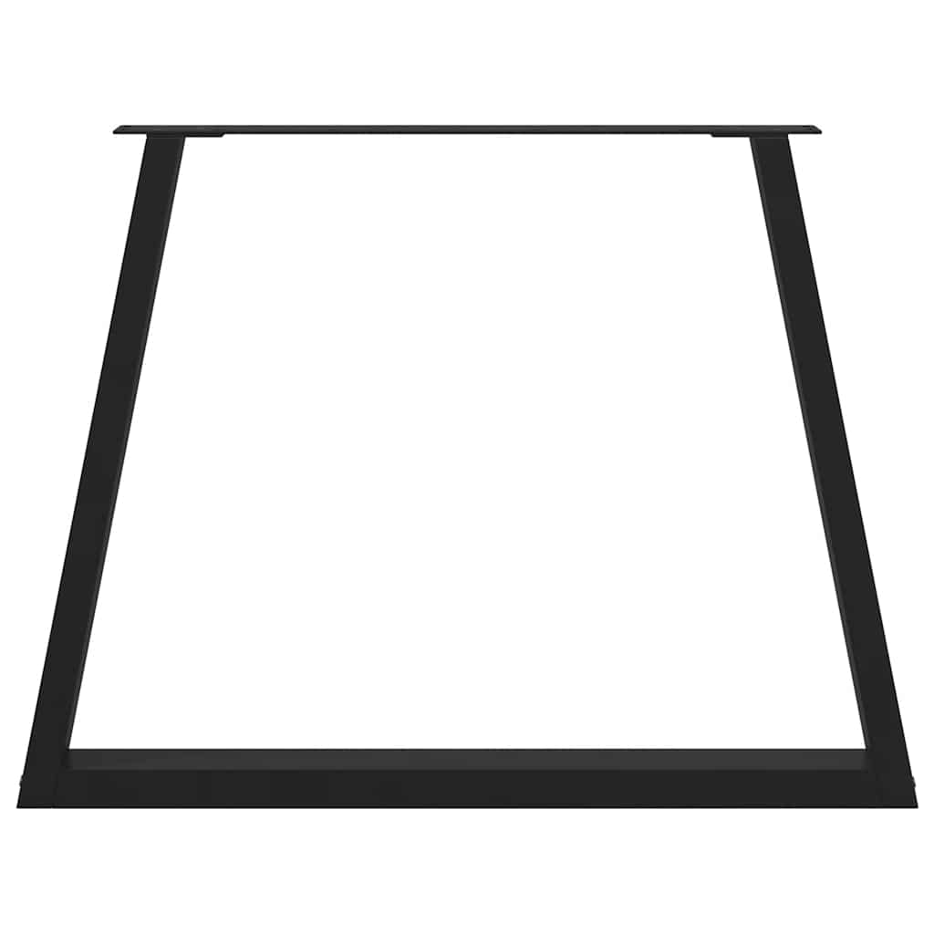 Dining Table Legs V-Shape 2 pcs Black 90x(72-73.3) cm Steel
