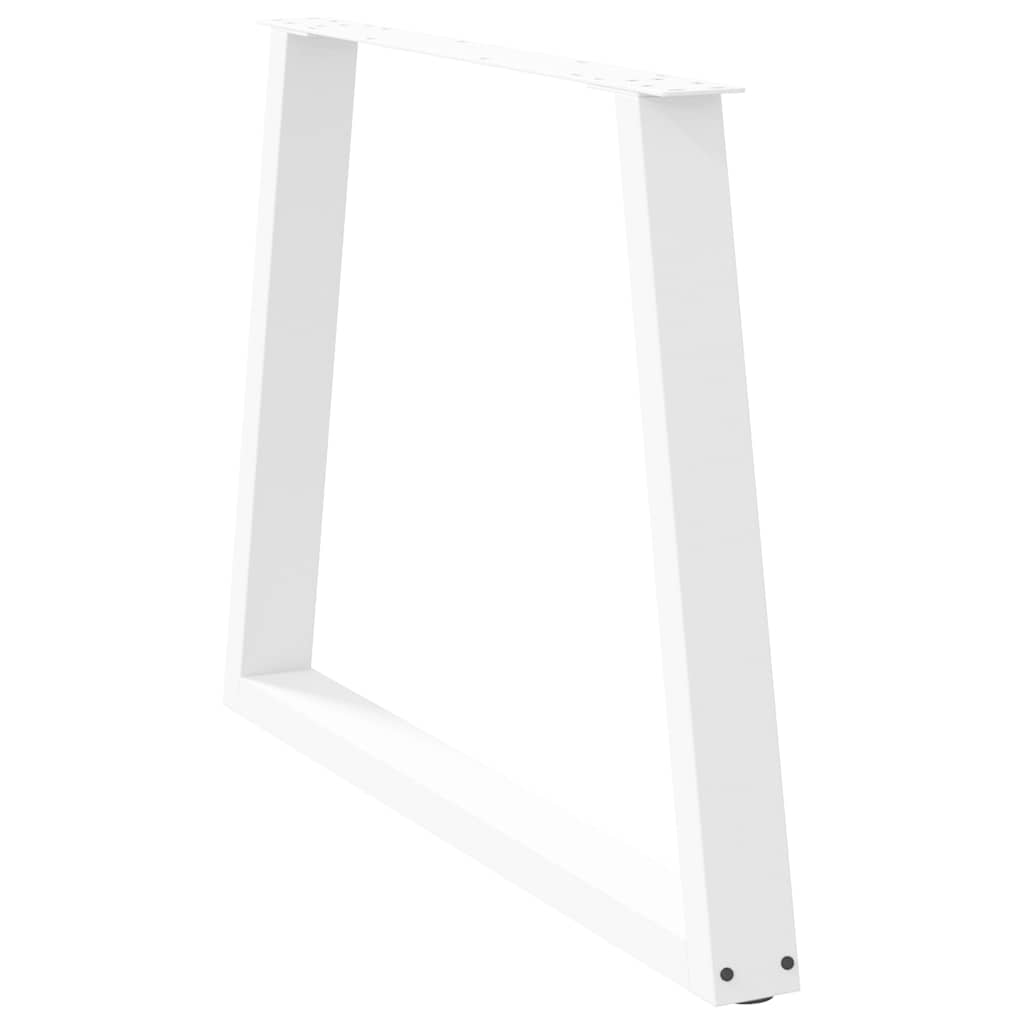 Dining Table Legs V-Shape 2 pcs White 90x(72-73.3) cm Steel