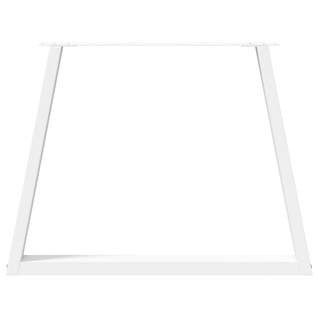 Dining Table Legs V-Shape 2 pcs White 90x(72-73.3) cm Steel
