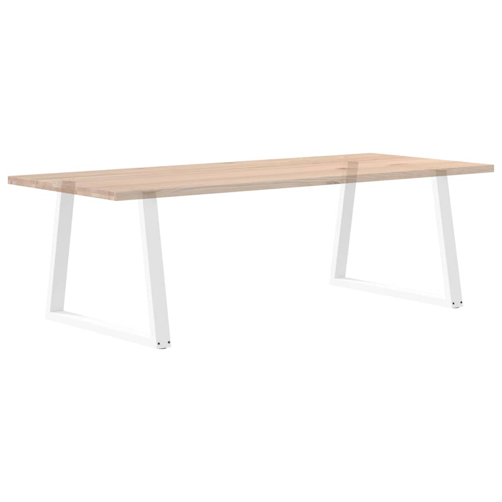 Dining Table Legs V-Shape 2 pcs White 90x(72-73.3) cm Steel