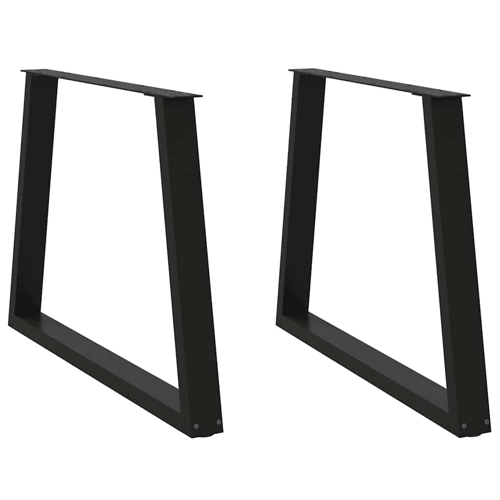 Dining Table Legs V-Shape 2 pcs Black 100x(72-73.3) cm Steel