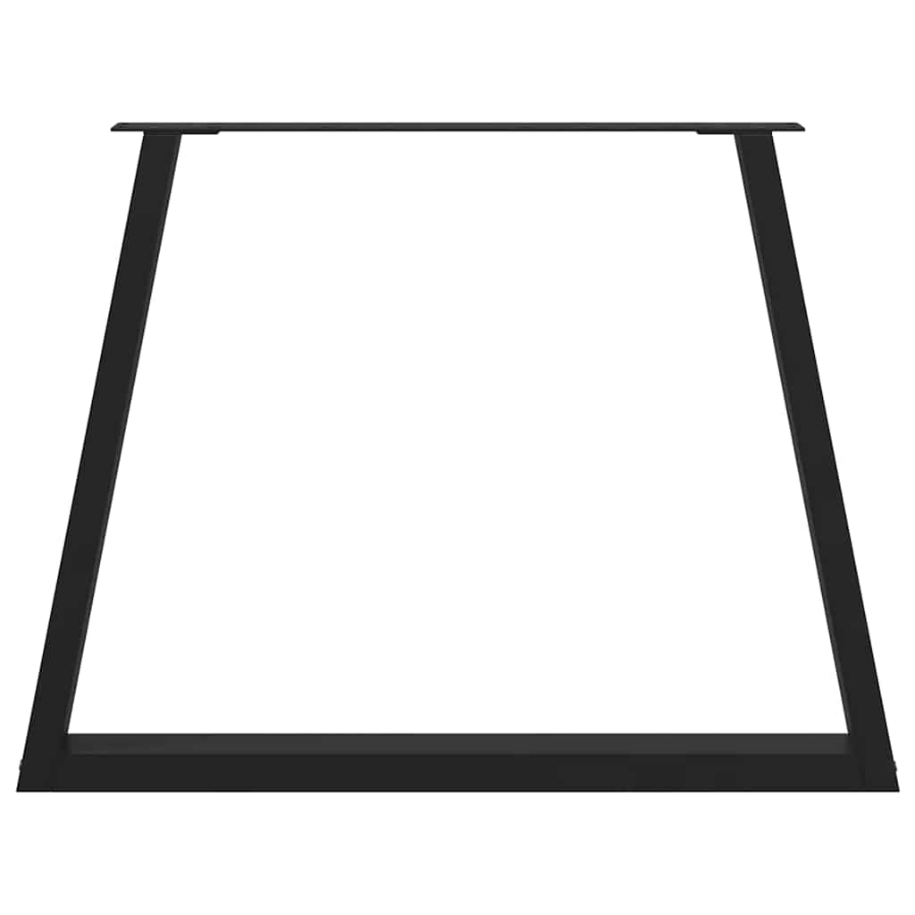 Dining Table Legs V-Shape 2 pcs Black 100x(72-73.3) cm Steel